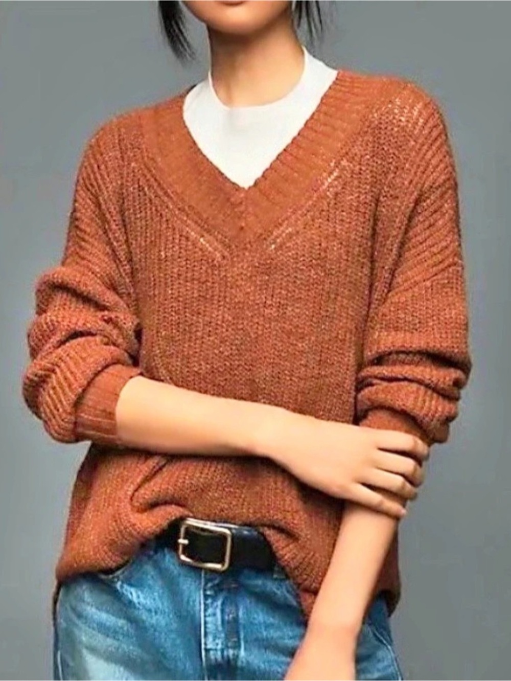Pilcro V-Neck Oversized Sweater